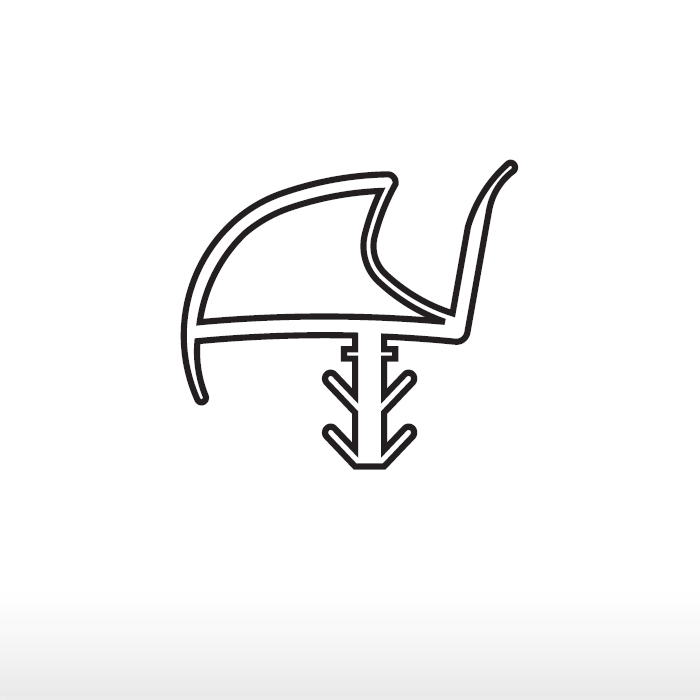 737 FSR - Borracha para aro de porta batente (alumínio)